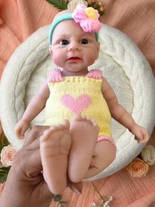 Bebé Reborn Silicona Platina Sólida 30 cm - Maira