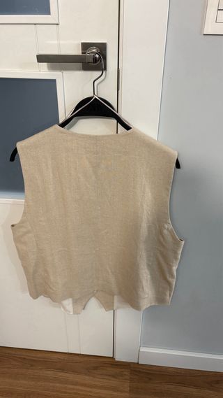 Chaleco de mujer , Zara Beige Talla L