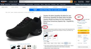 Zapatillas Baile/Zumba Hixingo T.39 NUEVAS Amazon
