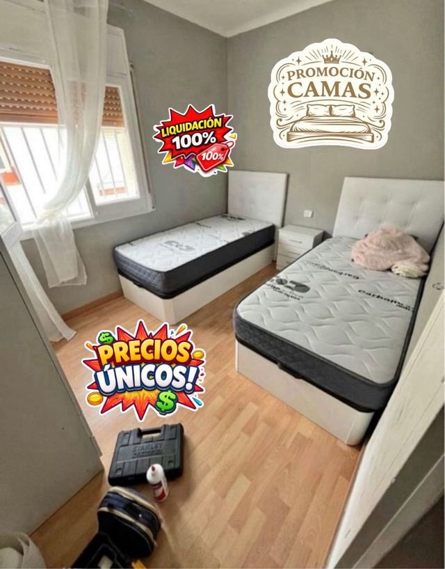 Canapé abatible con testata e materasso