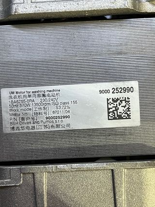 Motor lavadora Bosch Siemens 1BA6755   9000252990