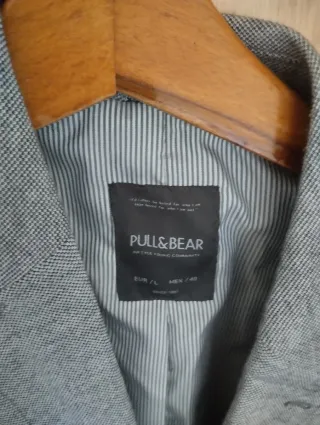 Chaqueta americana Pull&Bear gris Talla M