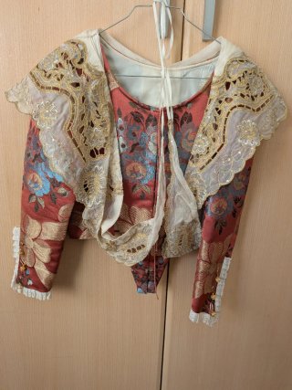 Vestido Fallera Completo Oro y Rosa