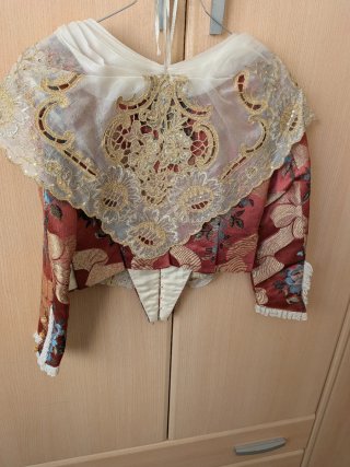 Vestido Fallera Completo Oro y Rosa