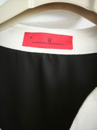 Blusón Carolina Herrera Negro y Blanco