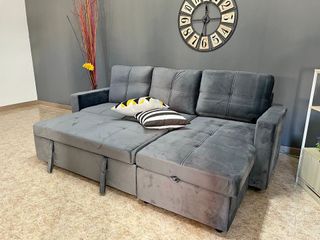 Sofá Cama Gris con Arcón Nuevo