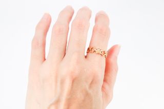 Anillo Oro 18k Flores Quickgold