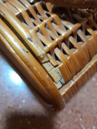 Bolso o joyero de mimbre vintage