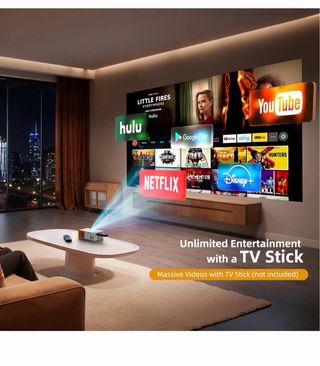 Proyector PVO WiFi Portátil Pantalla Teléfono
