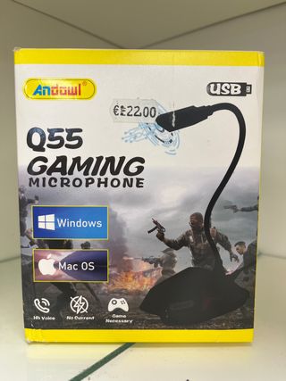 Micrófono Gaming Andowl Q55 USB
