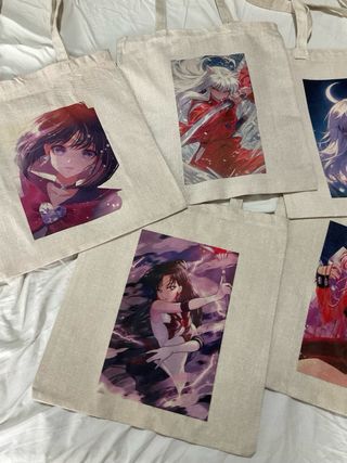 Bolsas de tela con diseños anime