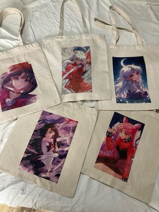 Bolsas de tela con diseños anime