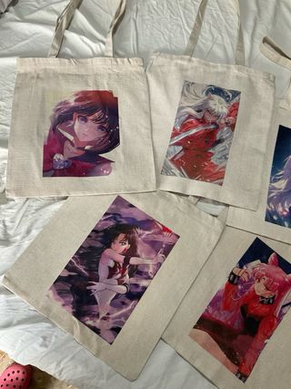 Bolsas de tela con diseños anime