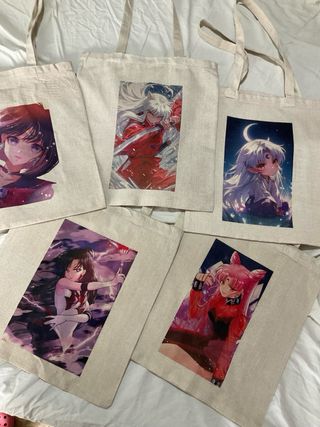 Bolsas de tela con diseños anime