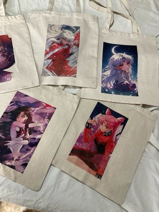 Bolsas de tela con diseños anime