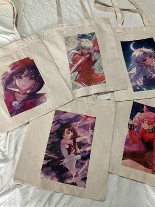 Bolsas de tela con diseños anime