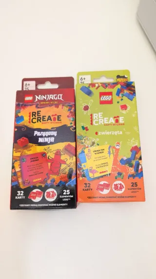 2 LEGO Recreate Carte Sfida Ninjago & Animali