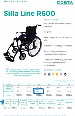 Silla de Ruedas Plegable Forta