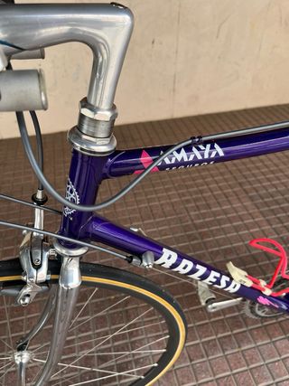 Bicicleta da cronometro Razesa del team Seguros Amaya