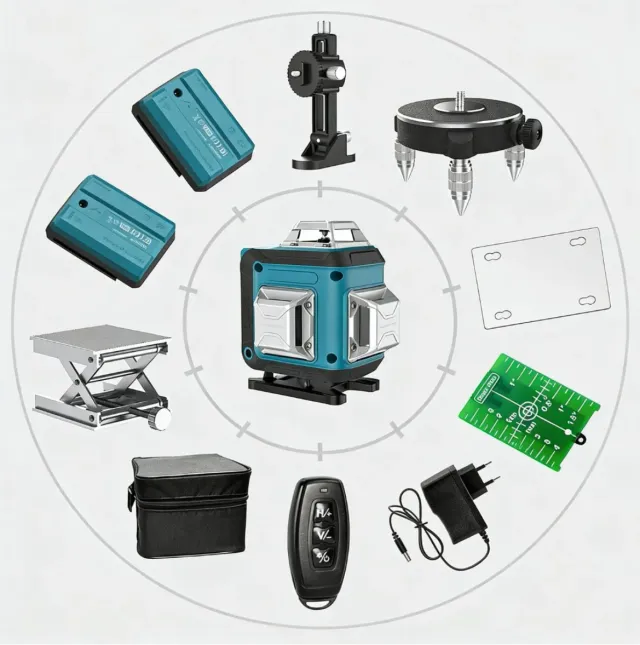 Nivel Láser 16 Líneas Verde 4D 360°