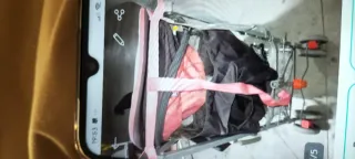 Silla de paseo Maclaren rosa y negra