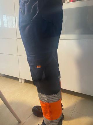 Pantalón alta visibilidad azul naranja talla 42.