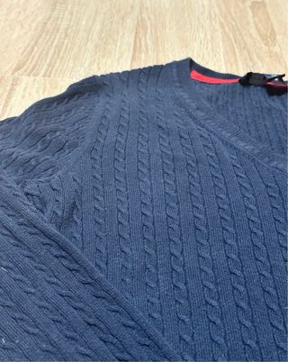 Jersey Tommy Hilfiger Pico Mujer Azul Talla S