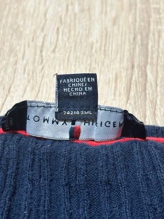 Jersey Tommy Hilfiger Pico Mujer Azul Talla S