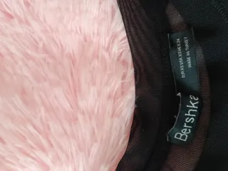 Top negro transparente manga larga