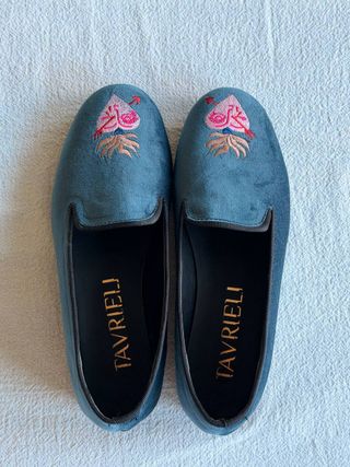 Zapatos TAVRIELI Terciopelo Corazón Bordado