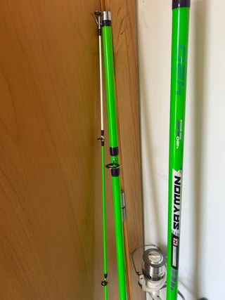 Combo caña pescar + carrete + piqueta