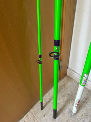 Combo caña pescar + carrete + piqueta