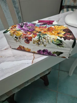 Borsa Dolce & Gabbana tela e pelle floreale