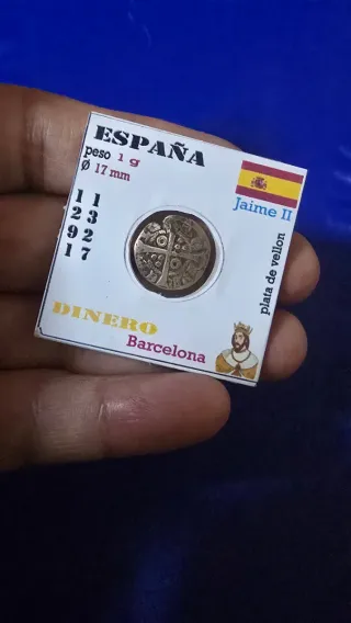 Jaime II Dinero Plata Vellon 1291-1327 Barcelona