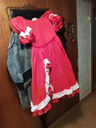 2 Vestidos Sevillanas Lunares Rosa