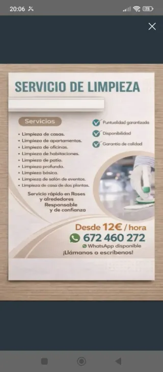 Servicio de limpieza