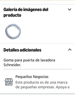 Goma para lavadora