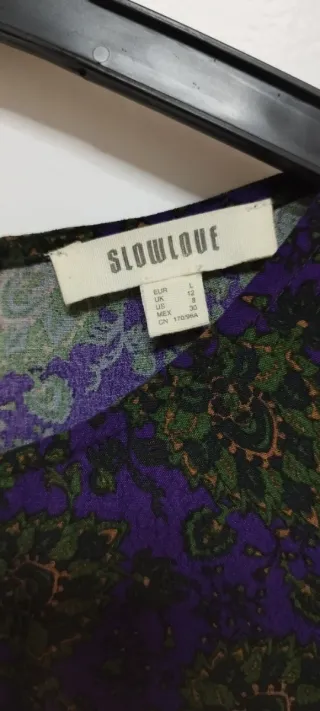 Vestido Sfera Morado y Verde Talla XS