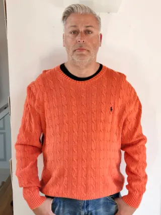 Jersey Ralph Lauren Naranja Cable Knit