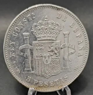 5 Pesetas Alfonso XIII 1888 (*x-88) MP M