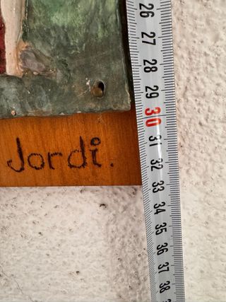 Cuadro Sant Jordi Cerámica y Madera