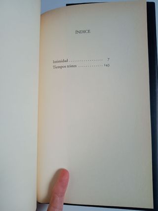 Libro "Intimidad" novela contemporánea