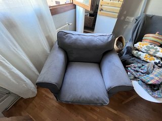 Sillón Ektorp Hakebo gris oscuro