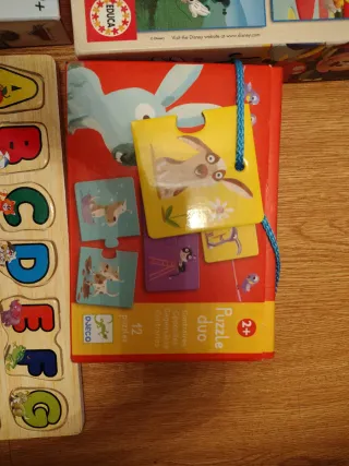 Lote 5 Puzzles Disney y Cars Madera