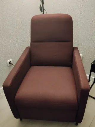 Sillón reclinable granate