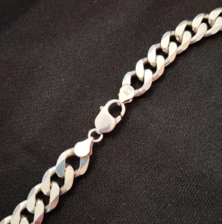 Cadena Barbada Plata de Ley 925