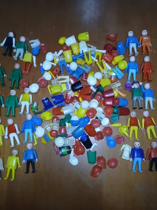 Lote Playmobil Antiguo de muñecos y piezas