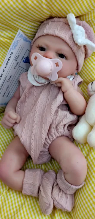 Bebé Reborn Silicona Completa 37 cm ARTESANAL