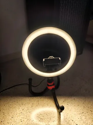 Aro de luz LED con trípode y soporte móvil