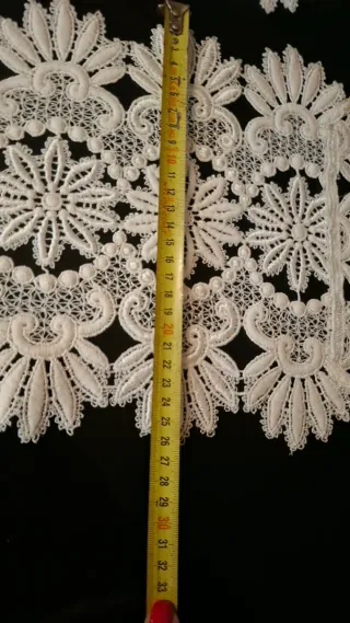 3 Naperons Renda Guipura Brancos